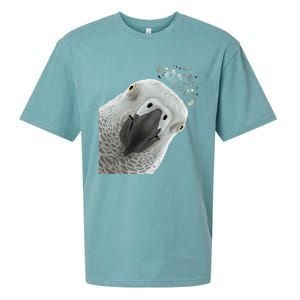 Funny Bird Curious African Gray Parrot Gift Sueded Cloud Jersey T-Shirt