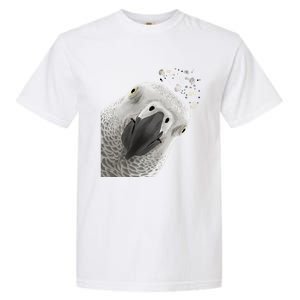 Funny Bird Curious African Gray Parrot Gift Garment-Dyed Heavyweight T-Shirt