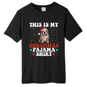 Funny Bulldog Christmas Dog Xmas This Is My Christmas Pajama Gift Tall Fusion ChromaSoft Performance T-Shirt