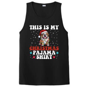 Funny Bulldog Christmas Dog Xmas This Is My Christmas Pajama Gift PosiCharge Competitor Tank