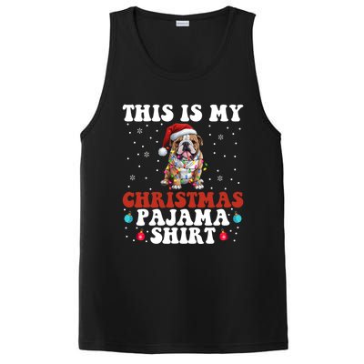 Funny Bulldog Christmas Dog Xmas This Is My Christmas Pajama Gift PosiCharge Competitor Tank