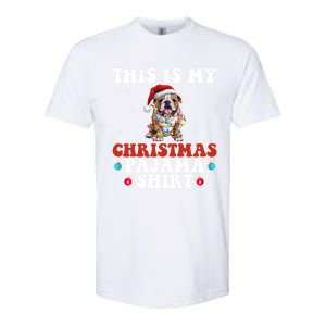 Funny Bulldog Christmas Dog Xmas This Is My Christmas Pajama Gift Softstyle CVC T-Shirt