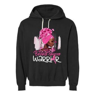 Fighting Breast Cancer Warrior Messy Bun Wear Pink Garment-Dyed Fleece Hoodie