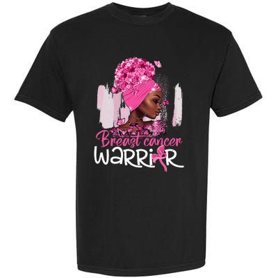 Fighting Breast Cancer Warrior Messy Bun Wear Pink Garment-Dyed Heavyweight T-Shirt