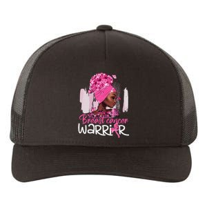 Fighting Breast Cancer Warrior Messy Bun Wear Pink Yupoong Adult 5-Panel Trucker Hat