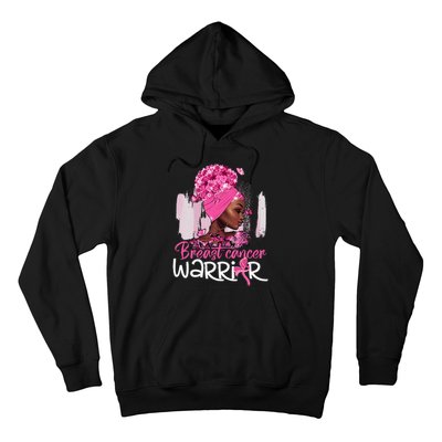 Fighting Breast Cancer Warrior Messy Bun Wear Pink Hoodie