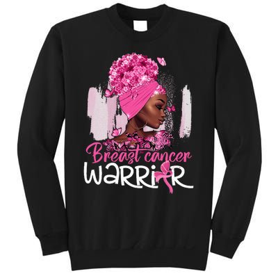 Fighting Breast Cancer Warrior Messy Bun Wear Pink Sweatshirt