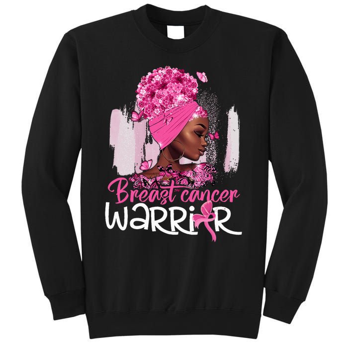 Fighting Breast Cancer Warrior Messy Bun Wear Pink Sweatshirt