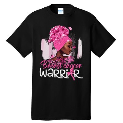 Fighting Breast Cancer Warrior Messy Bun Wear Pink Tall T-Shirt