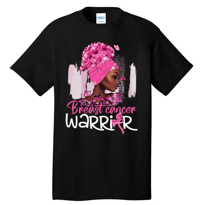 Fighting Breast Cancer Warrior Messy Bun Wear Pink Tall T-Shirt