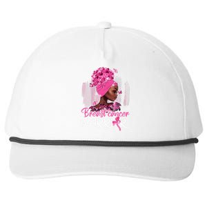 Fighting Breast Cancer Warrior Messy Bun Wear Pink Snapback Five-Panel Rope Hat