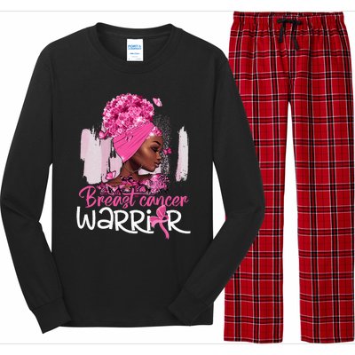 Fighting Breast Cancer Warrior Messy Bun Wear Pink Long Sleeve Pajama Set