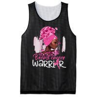 Fighting Breast Cancer Warrior Messy Bun Wear Pink Mesh Reversible Basketball Jersey Tank