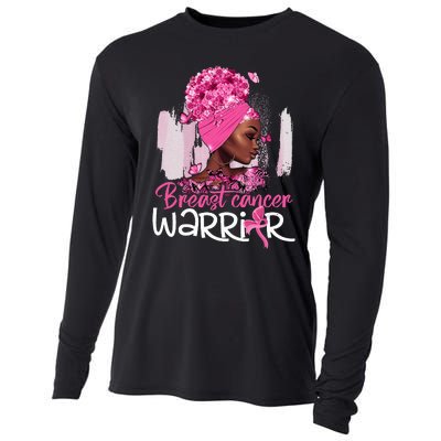 Fighting Breast Cancer Warrior Messy Bun Wear Pink Cooling Performance Long Sleeve Crew