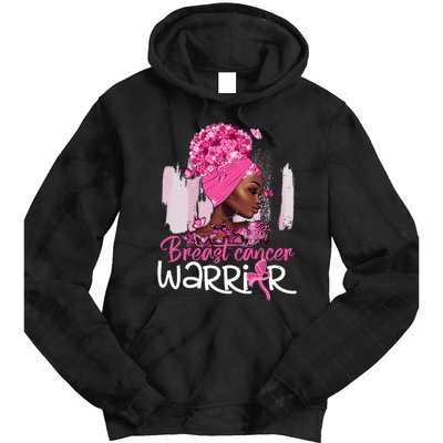 Fighting Breast Cancer Warrior Messy Bun Wear Pink Tie Dye Hoodie