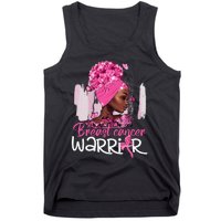 Fighting Breast Cancer Warrior Messy Bun Wear Pink Tank Top