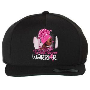 Fighting Breast Cancer Warrior Messy Bun Wear Pink Wool Snapback Cap