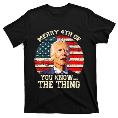 Funny Biden Confused Merry Happy 4th Of You Know The Thing T-Shirt