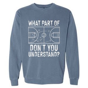 Funny Basketball Coach Design Men Women Ball Game Trainers Garment-Dyed Sweatshirt