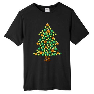 Fun Basketball Christmas Basketball Tree Meaningful Gift Tall Fusion ChromaSoft Performance T-Shirt