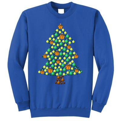 Fun Basketball Christmas Basketball Tree Meaningful Gift Sweatshirt