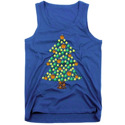 Fun Basketball Christmas Basketball Tree Meaningful Gift Tank Top