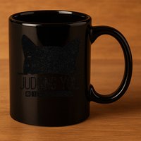 Funny Black Cat Judging You Silently Sarcastic Cat Mom Gift 11oz C Handle Ceramic Mug