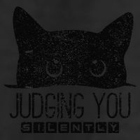 Funny Black Cat Judging You Silently Sarcastic Cat Mom Gift 11oz C Handle Ceramic Mug