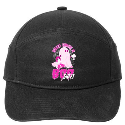Funny Breast Cancer Is Boo Sheet Halloween Ghost 7-Panel Snapback Hat