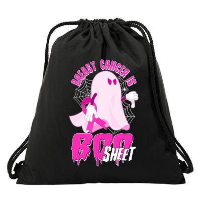 Funny Breast Cancer Is Boo Sheet Halloween Ghost Drawstring Bag