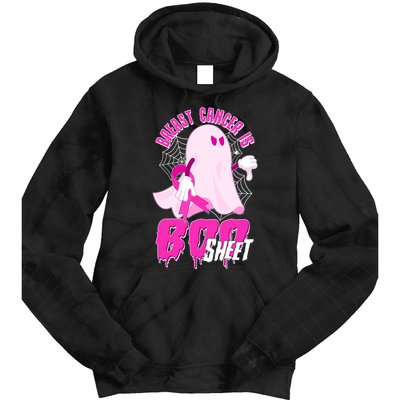 Funny Breast Cancer Is Boo Sheet Halloween Ghost Tie Dye Hoodie