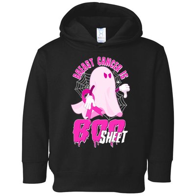 Funny Breast Cancer Is Boo Sheet Halloween Ghost Toddler Hoodie