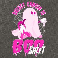 Funny Breast Cancer Is Boo Sheet Halloween Ghost Cotton Canvas Backpack