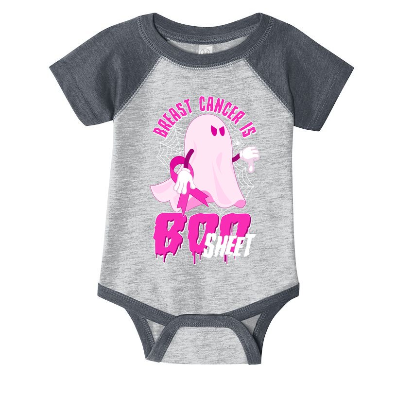 Funny Breast Cancer Is Boo Sheet Halloween Ghost Infant Baby Jersey Bodysuit
