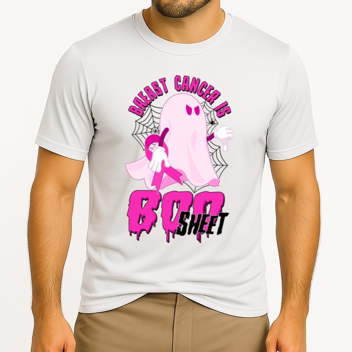 Funny Breast Cancer Is Boo Sheet Halloween Ghost Cooling Performance Crew T-Shirt