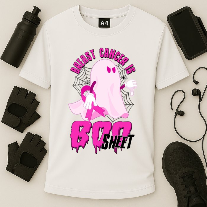 Funny Breast Cancer Is Boo Sheet Halloween Ghost Cooling Performance Crew T-Shirt