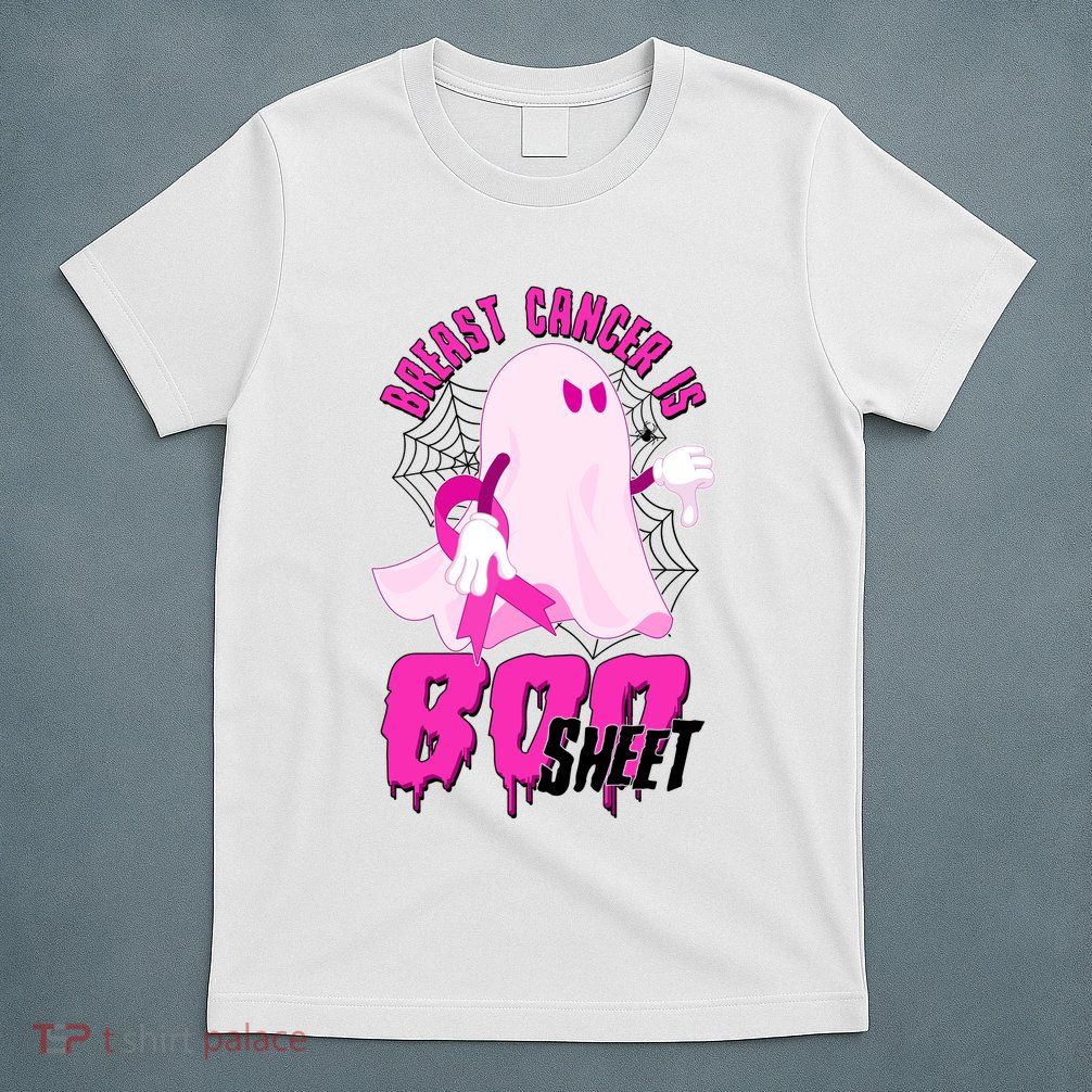 Funny Breast Cancer Is Boo Sheet Halloween Ghost T-Shirt
