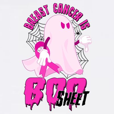 Funny Breast Cancer Is Boo Sheet Halloween Ghost T-Shirt