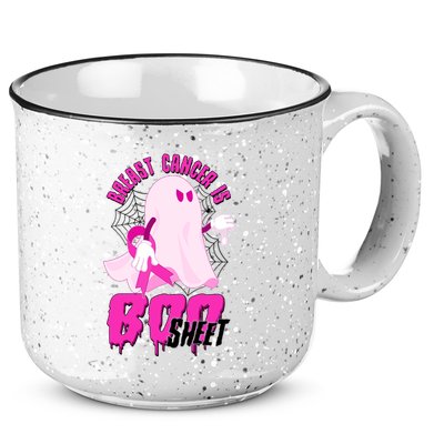 Funny Breast Cancer Is Boo Sheet Halloween Ghost 15oz Campfire Ceramic Mug