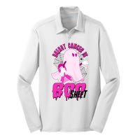 Funny Breast Cancer Is Boo Sheet Halloween Ghost Silk Touch Performance Long Sleeve Polo