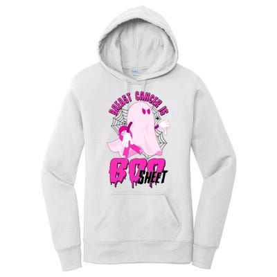 Funny Breast Cancer Is Boo Sheet Halloween Ghost Women's Pullover Hoodie