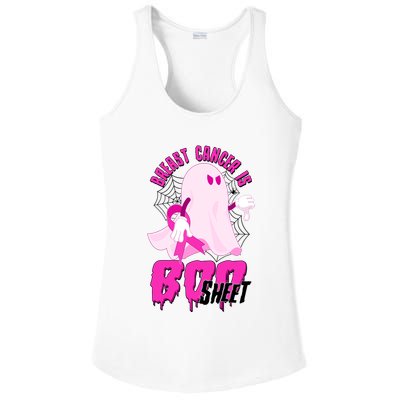 Funny Breast Cancer Is Boo Sheet Halloween Ghost Ladies PosiCharge Competitor Racerback Tank