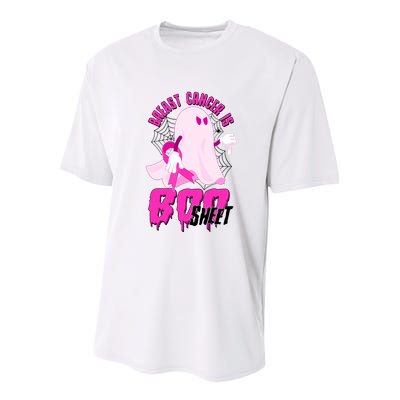 Funny Breast Cancer Is Boo Sheet Halloween Ghost Youth Performance Sprint T-Shirt