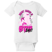 Funny Breast Cancer Is Boo Sheet Halloween Ghost Baby Bodysuit