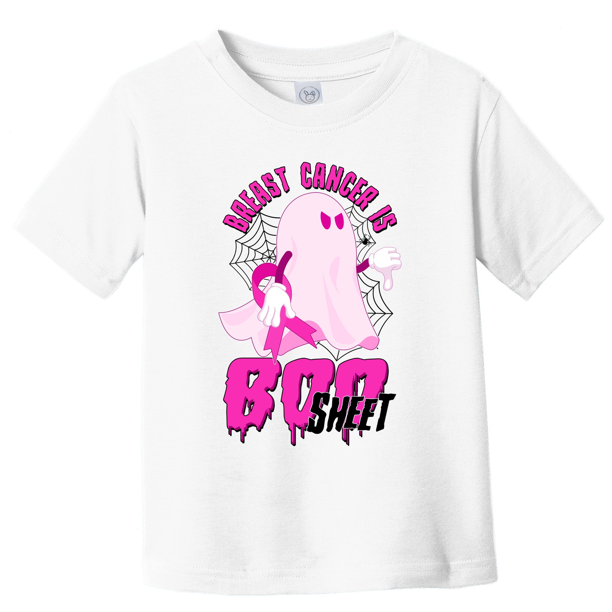 Funny Breast Cancer Is Boo Sheet Halloween Ghost Toddler T-Shirt