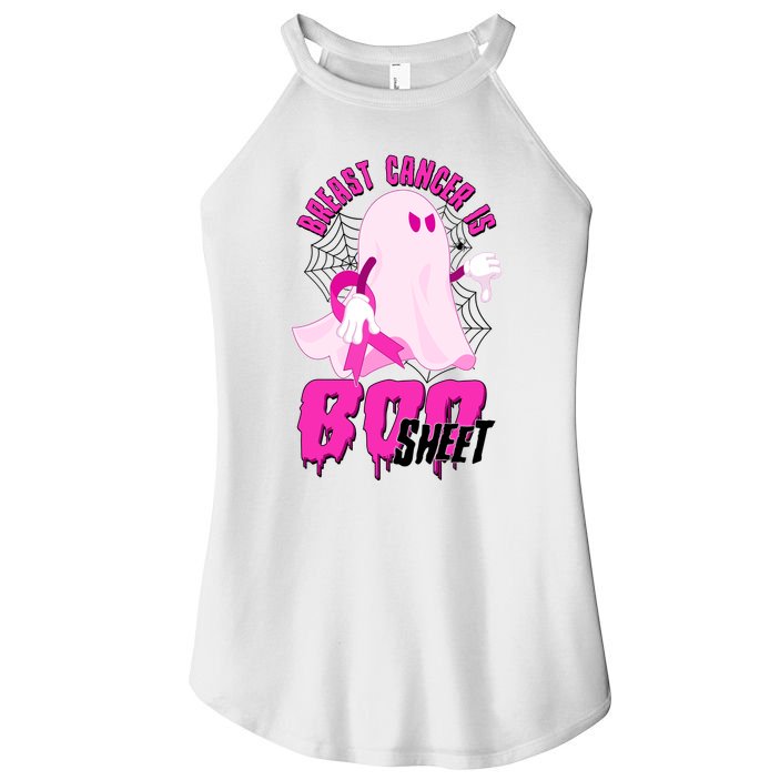 Funny Breast Cancer Is Boo Sheet Halloween Ghost Women's Perfect Tri Rocker Tank