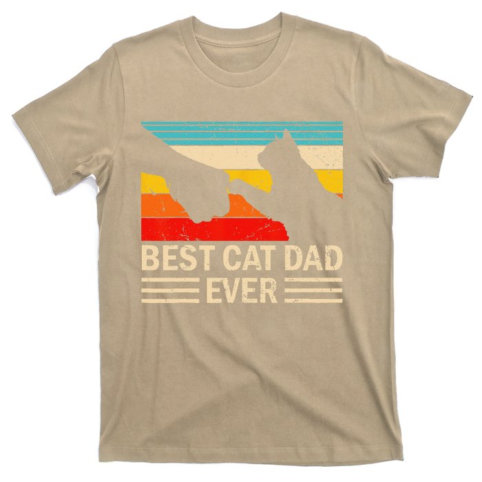 Funny Best Cat Dad Ever Funny Vintage Cat Daddy T-Shirt