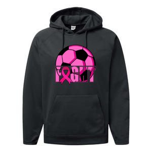 Fight Breast Cancer Soccer Performance Fleece Hoodie