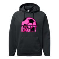 Fight Breast Cancer Soccer Performance Fleece Hoodie