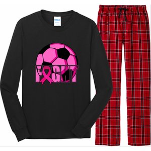 Fight Breast Cancer Soccer Long Sleeve Pajama Set